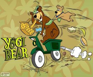 пазл Йоги и Бу-Бу медведи на мотоциклах